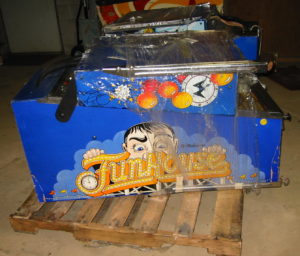 Folded up pinball machine