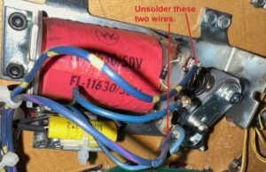 Unsolder these two wires